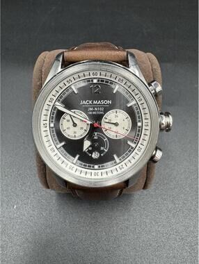 Jack Mason JM-N102-204 Nautical Chronograph Black Dial 100M Men’s Watch USA Made
